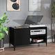 vidaXL 3 Level Hi-Fi Furniture Black 38x84.5x48cm