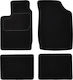 Custopol Set of Front and Rear Mats 4pcs for Renault Clio / Thalia Black