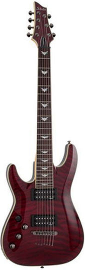 Schecter Omen Extreme-7 LH BKCH Electric Guitar Stratocaster with HH Pickup Configuration Black Cherry