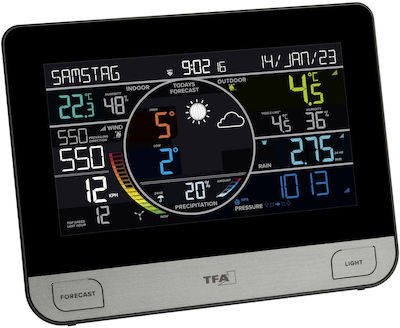 TFA 35.8003.01 Wireless Digital Weather Station Tabletop Silver