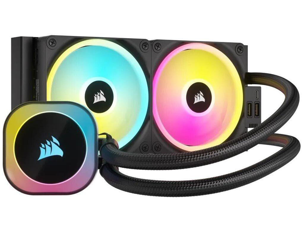 Corsair ICUE Link H100i Υδρόψυξη Επεξεργαστή Διπλού Ανεμιστήρα 120mm για Socket AM4/AM5/1700/1200/115x με RGB Φωτισμό