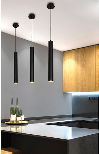 Viokef Lesante Pendant Light Black with Socket GU10 10cm