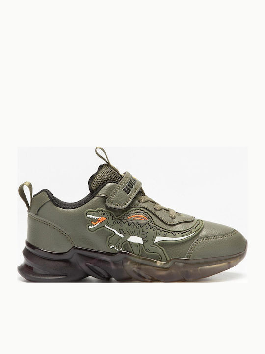 Παιδικά Sneakers με Σκρατς Χακί