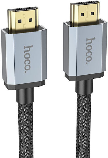 Hoco US03 HDMI 2.1 Ultra High Speed 48Gbps 4K 120Hz HDR VRR Braided Cable HDMI male - HDMI male 3m Μαύρο