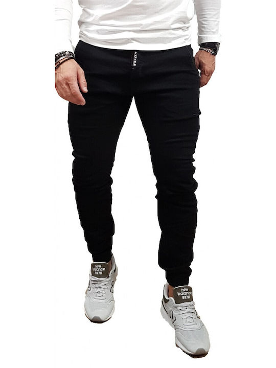 Cover Jeans Elastic Loose Fit Black Jeans Pants