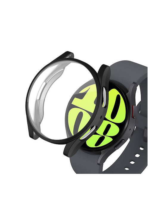 Tech-Protect Defense360 Πλαστική Θήκη με Τζαμάκι σε Μαύρο χρώμα για το Galaxy Watch6 40mm