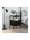 Wooden Bedside Table Black 34x36x50cm