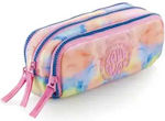 Miquelrius Fabric Pencil Case with 2 Compartments Pink