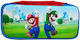Gim Super Mario Κασετίνα Βαρελάκι με 2 Θήκες Πολύχρωμη 1τμχ