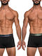 Men's Boxers Black Charcoal/Khaki 2Pack