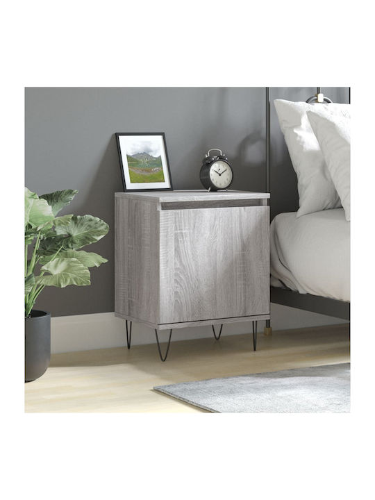 Wooden Bedside Table Gray 40x30x50cm