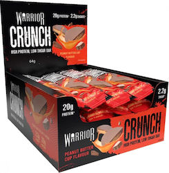 Warrior Crunch Протеинови Барове с Вкус Peanut Butter Cup 12x64гр