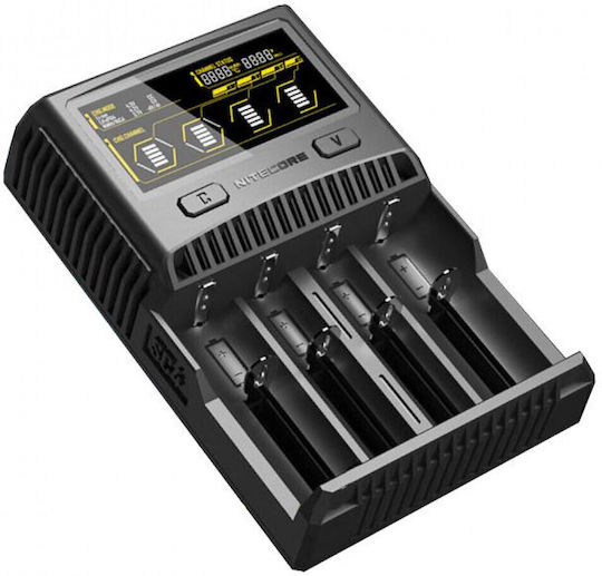 NiteCore SC4 Charger 4 Batteries Li-ion/Ni-Cd/Ni-MH Size 18650