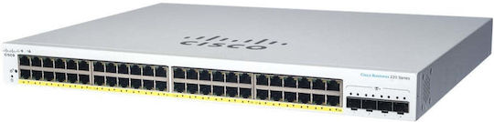 Cisco CBS220-48P-4G Managed L2 PoE+ Switch with 48 Gigabit (1Gbps) Ethernet Ports and 4 SFP Ports