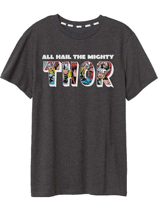 Marvel Γυναικείο T-shirt Γκρι Βαμβακερό