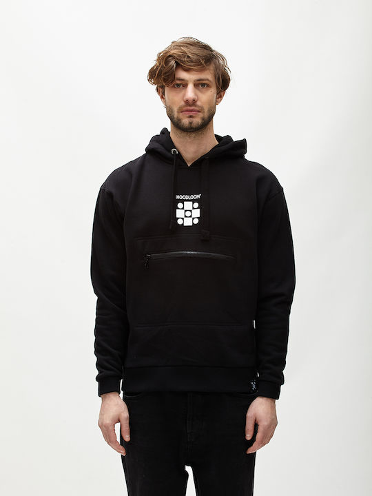 HoodLoom Men's Sweatshirt with Hood and Pockets Black