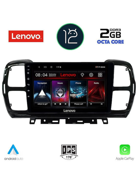Lenovo Car-Audiosystem für Citroen C5 Aircross / C4 / C5 2017-2021 (Bluetooth/USB/AUX/WiFi/GPS/Apple-Carplay) mit Touchscreen 9"