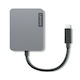 Lenovo USB-C Docking Station με DisplayPort 4K Ethernet και σύνδεση 2 Οθονών Γκρι (GX91A34575)