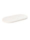vidaXL Oval Table Surface made of Solid Wood in White Color 80x40x2.5cm 824351 1pcs