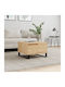 Quadratischer Beistelltisch aus Holz mit Schubladen Beige M55xL55xH36,5cm