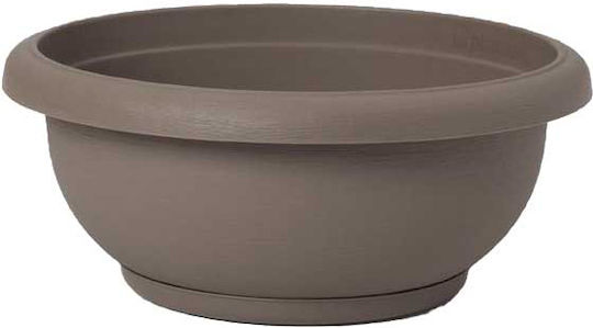 Miltoplast Karolina Pot Round Pot Plastic Gray xxcm.