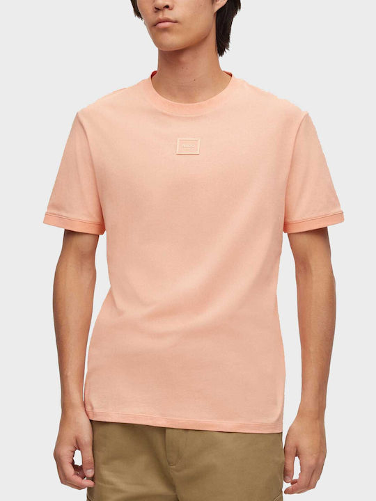 Hugo Boss T-shirt Bărbătesc cu Mânecă Scurtă Roz