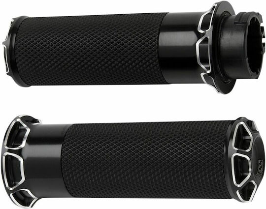 Arlen Ness Motorcycle Handlebars in Black color