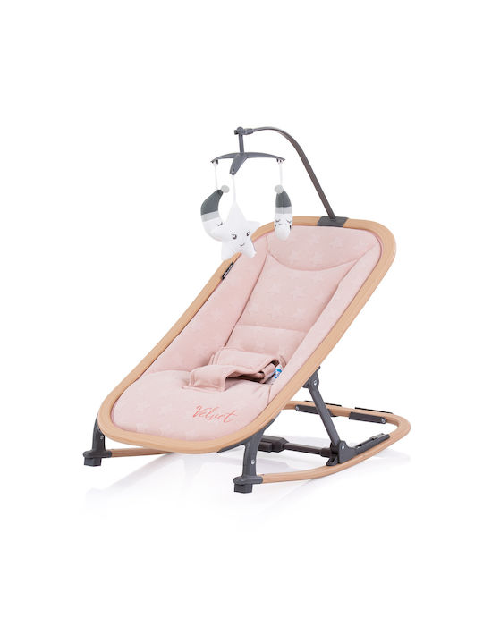 Chipolino Manual Relax Bebeluș 2 în 1 Velvet Roz pentru Copil până la 9kg