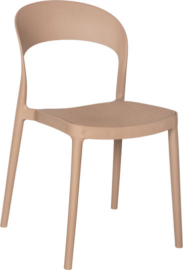 Outdoor Chair Polypropylene Cleo Brown 49x54.5x80.5cm