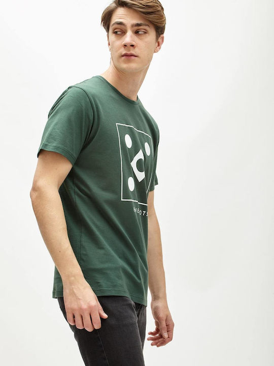 HoodLoom Herren T-Shirt Kurzarm Grün