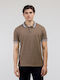 Polo Herrenbluse Kurzarm Braun