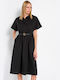 Bill Cost Midi Kleid Schwarz