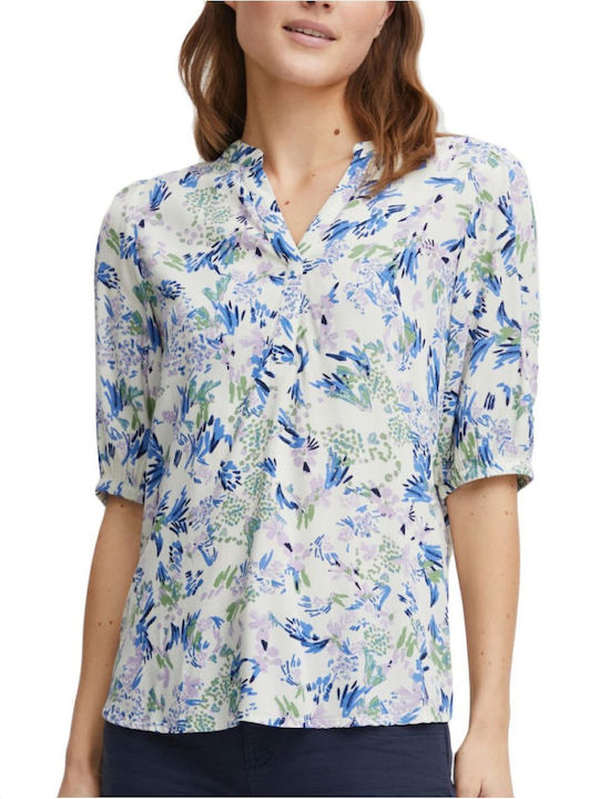 Fransa Women's Floral Short Sleeve Shirt