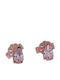 Papadopoulos Gold Earrings made of Pink Gold with Stones