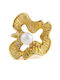 George Art Jewels Ring with Pearls made of Silver Gold Plated