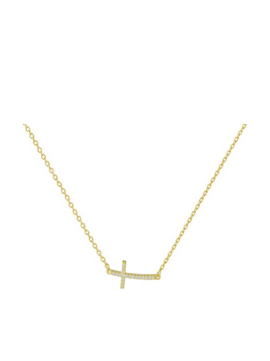 Katsigiannis Gold Kreuz 9K mit Kette
