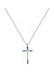 Katsigiannis Weißgold Kreuz 14K mit Kette