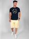 Sportliche Herrenshorts Gelb