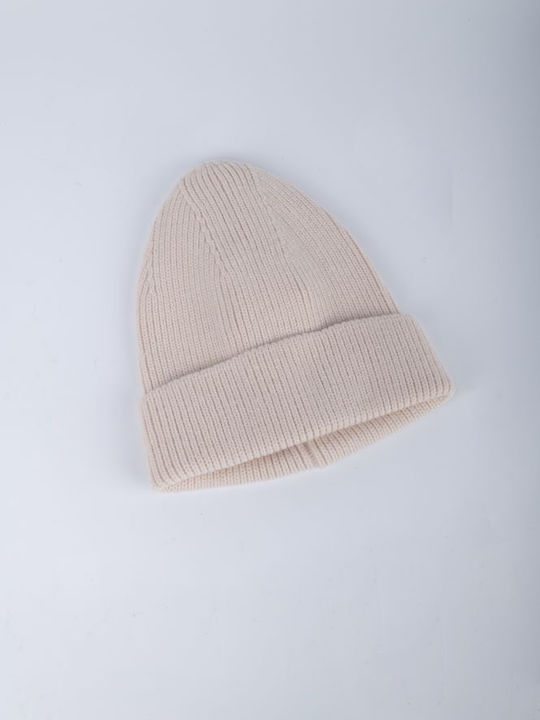Knitted Beanie Cap Beige