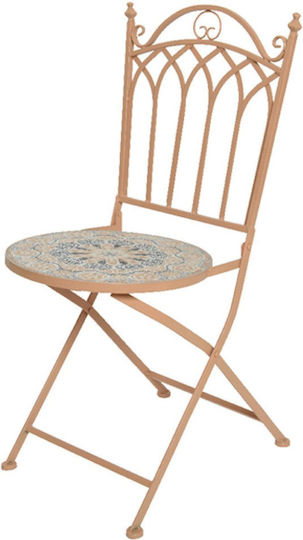 Градински Стол Fer Forge Метален Бежов 39x47.5x90см