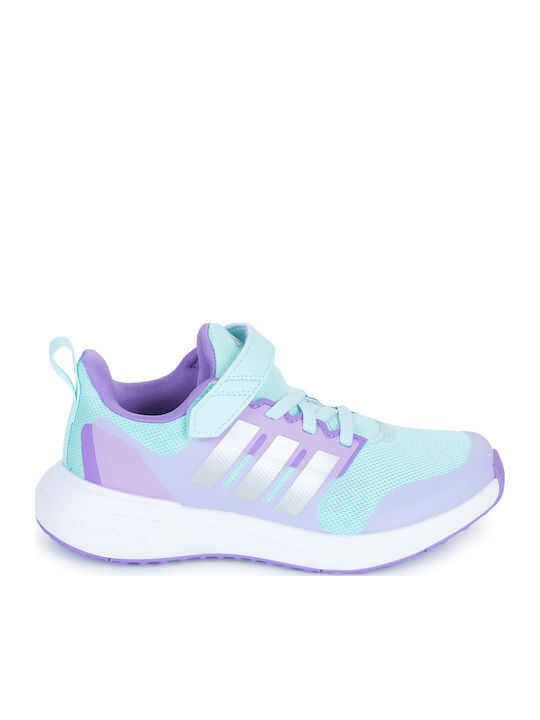 FortaRun 2.0 EL K Αθλητικά Παιδικά Παπούτσια Running με Σκρατς Semi Flash Aqua / Silver Metallic / Orchid Fusion