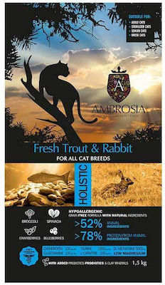 Ambrosia Dry Food for Adult Neutered Cats with Trout / Rabbit / Fish / Meat / Vegetables / Potatoes 5kg