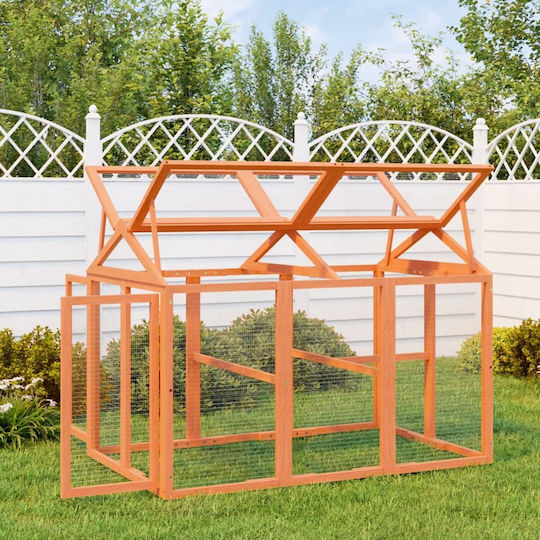 vidaXL Metallisches Hundepark 104x104x104cm Braun