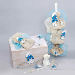 Katsigiannis Baptism Set with Theme Smurfs 64pcs