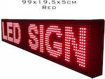 Wifi Rolling LED Signs One - Sided 99x19cm Red