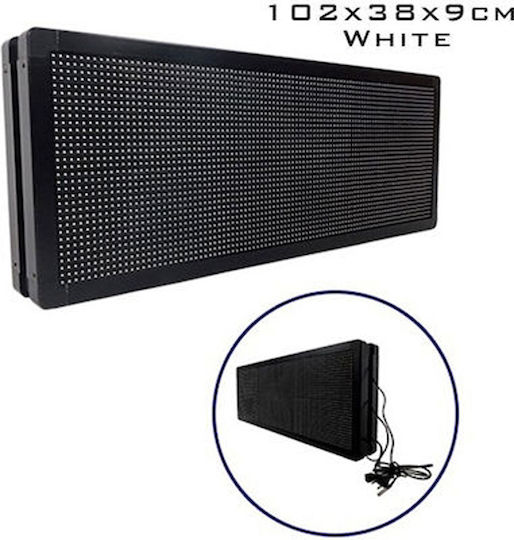 Factory Wifi LED скролиращ панел Едностранно 102x38см Бял