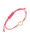 Q-Jewellery Kids Gold Macrame Bracelet 14K with Heart for Girl