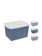 ArteLibre Plastic Storage Box with Lid Blue 40x30x23cm 1pcs