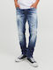 Glenn Men's Elastic Jeans Pants With Slim Fit Blue