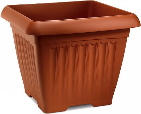 Miltoplast Geramica Dilos Pot Plastic Terracotta 31x31x31cm.